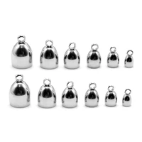 10pcslot stainless steel 34567mm end caps for leather cord necklace bracelet silver tone tassel caps for diy jewelry making