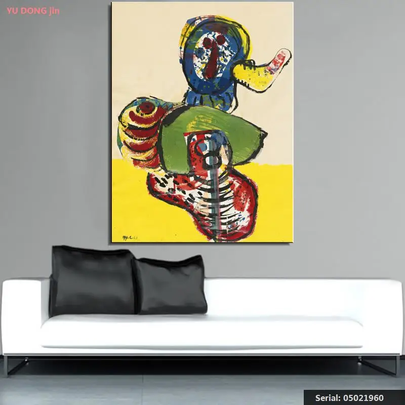 Классическая картина маслом Karel Appel FIGUUR распылительная Картина на холсте без