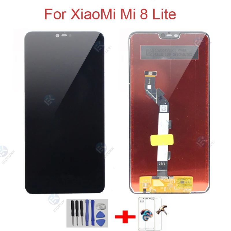 Фото Для Xiaomi mi 8 Lite Ремонт ЖК экран сенсорный полный для Mi8 дигитайзер сборка