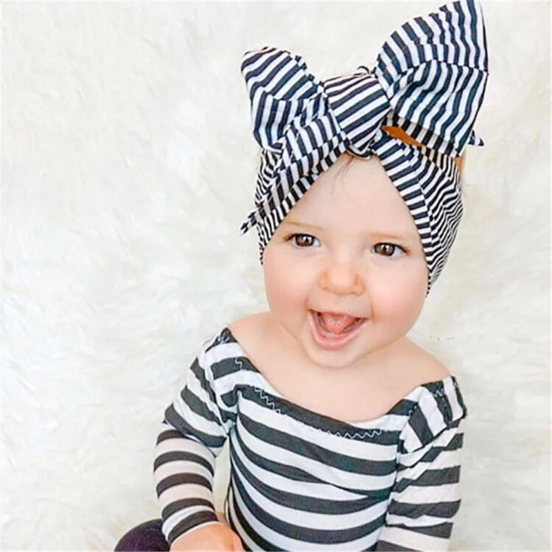 Повязка на голову женская хлопковая в полоску 5 цветов | Мать и ребенок