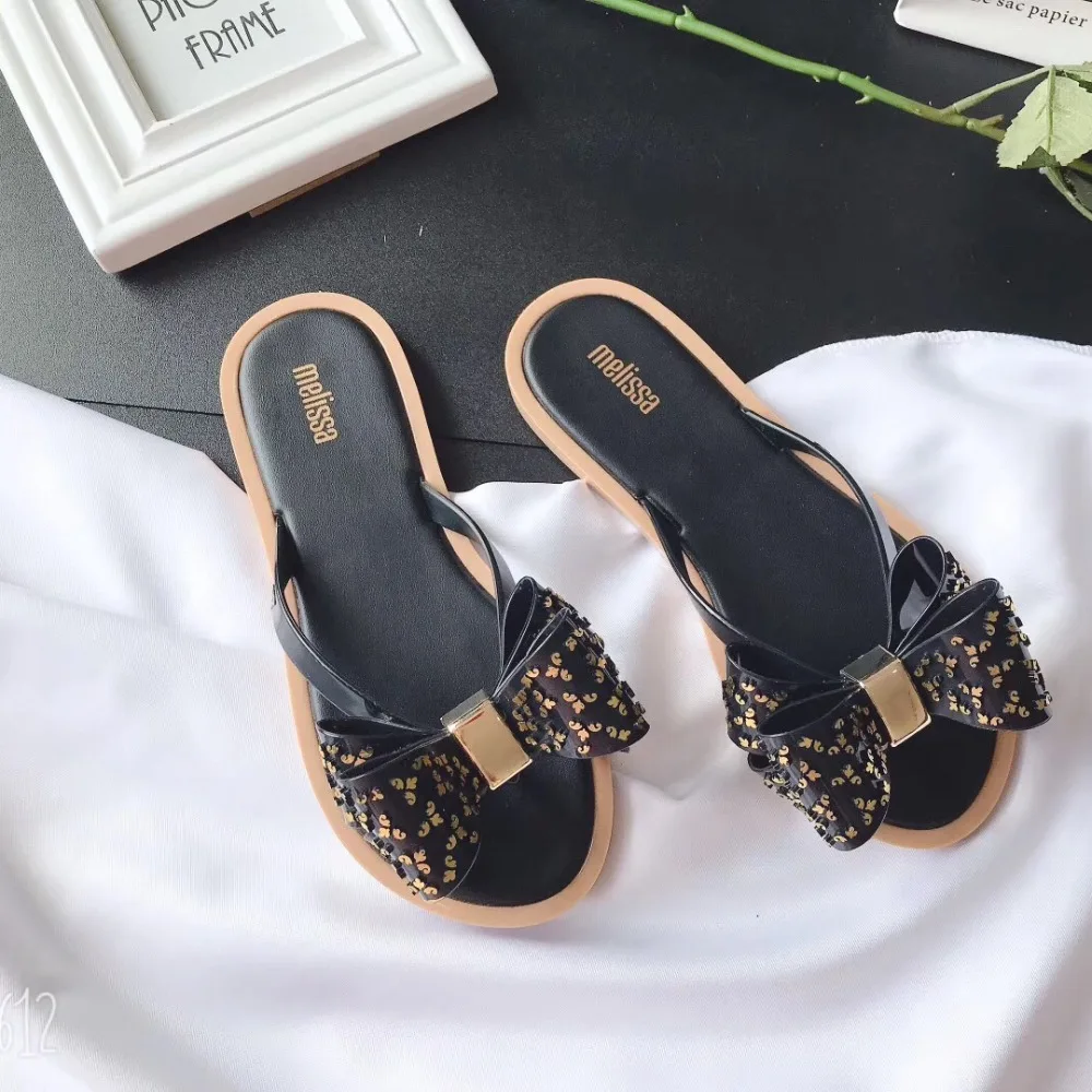 Оригинальная обувь Mini Melissa женские шлепанцы с бантиком в стиле Мелисса 2019 | Обувь