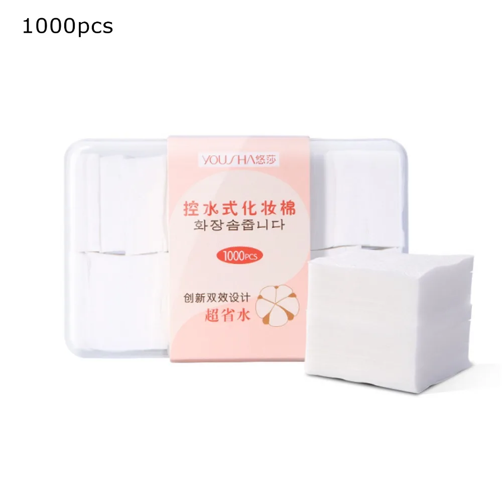 

1000pcs Make Up Cotton Pads Wipe Pads Nail Art Polish Cleaning Pads Facial Cosmetic Cotton Makeup Remover Clean Tool