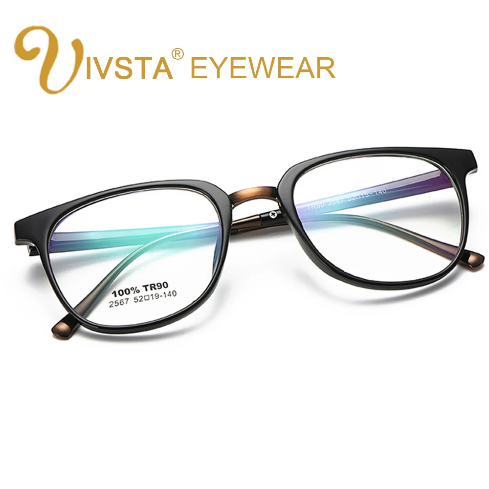 

IVSTA Flexible TR90 Women Glasses Spectacle Vintage Transparent Myopia Nerd Optical Eyeglasses Leopard Myopia Big Frame B567