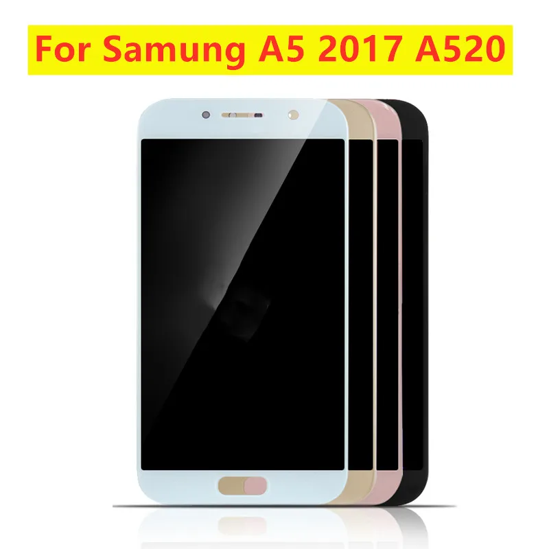 Протестированный ЖК-для Samsung Galaxy A5 A520 A520F SM-A520F дисплей сенсорный экран дигитайзер Запасные части Бесплатные инструменты