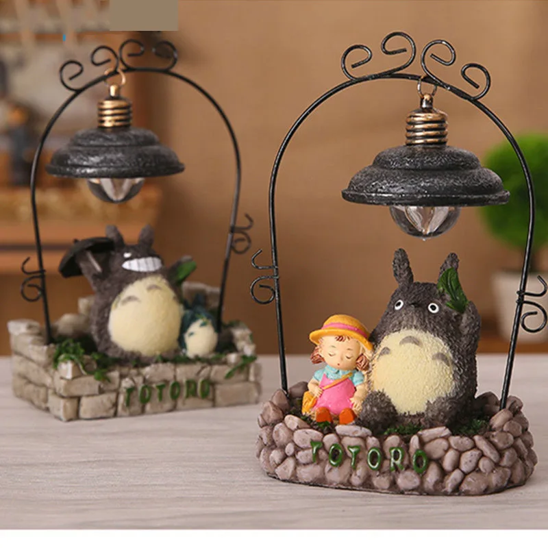Милый ночной Светильник Totoro из смолы приспособления для детской комнаты спальни