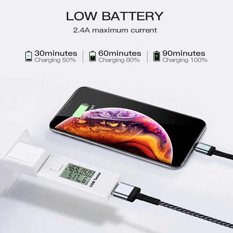 Suntaiho Магнитный кабель Micro usb Тип C магнитная зарядка провод для зарядки Быстрая