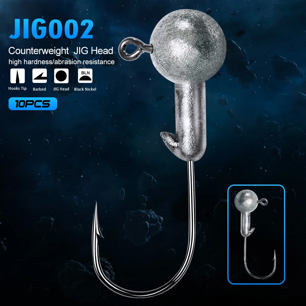 10 шт./лот джиг Большой Крючок 1G-2G-3G-5G-6G-7G-9G рыболовный крючок натуральный цвет