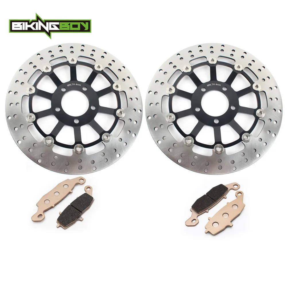 Передние тормозные диски BIKINGBOY и колодки для Kawasaki Z750 04 05 06 Z 750 S Z750S 2005 2007 ZR 7 99 ZR7S 01 02