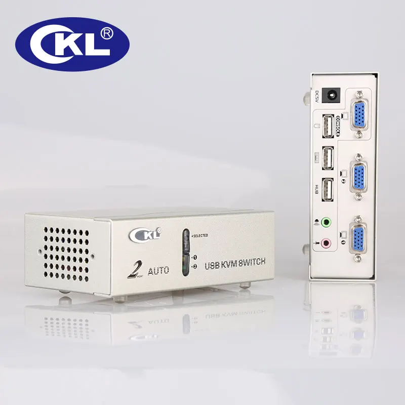 Квм-переключатель CKL с 2 портами USB VGA поддержка аудио автоматическое сканирование