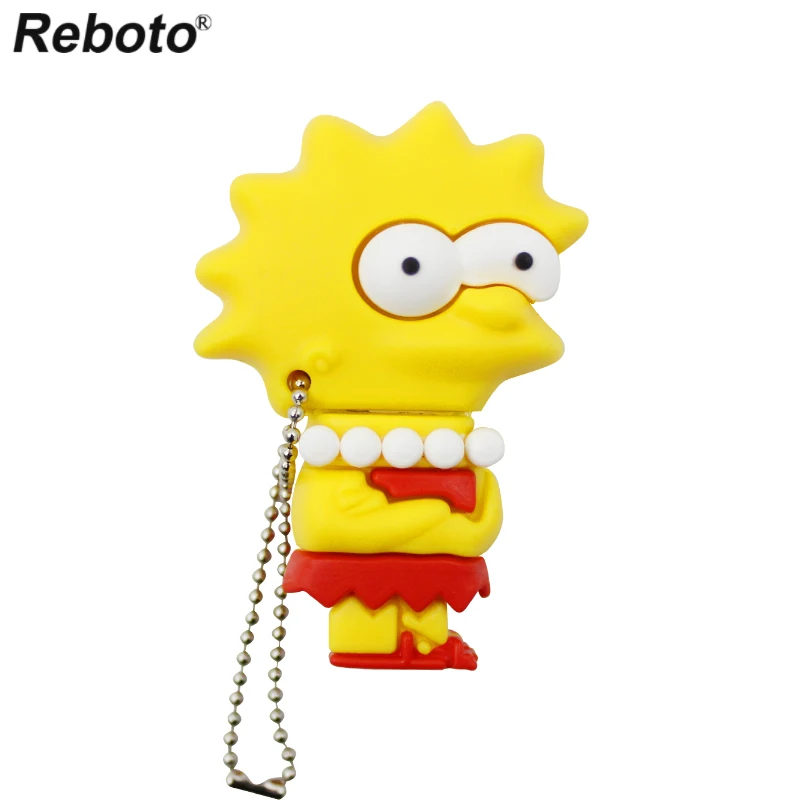 Usb-накопитель с героями мультфильма Симпсоны 4 ГБ 8 ГБ 16 ГБ usb флеш-накопитель 32 Гб 64 ГБ флеш-накопитель U диск карта памяти Флешка