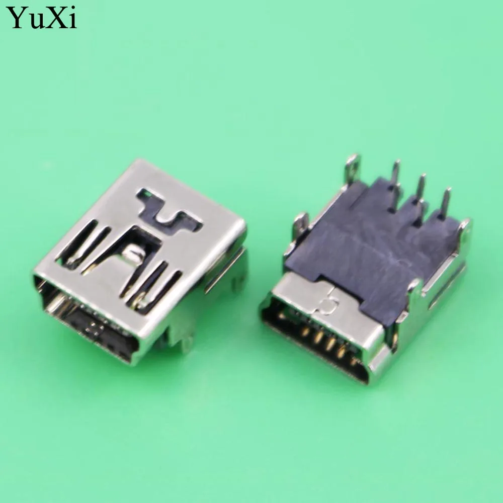 YuXi DIY MIni USB 5 контактов гнездо 90 градусов плоский разъем интерфейс сварочный для