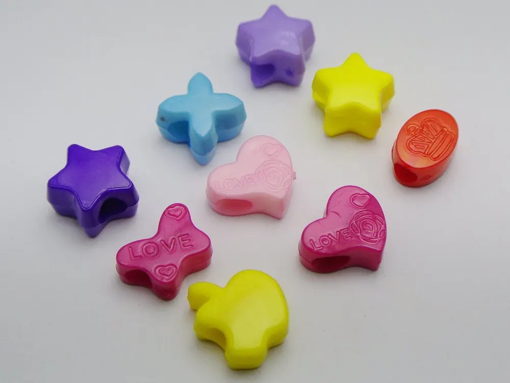 100 Ассорти Акриловые Пони бусины для детей ремесло Канди браслет|bead skull|pony plushbead belt