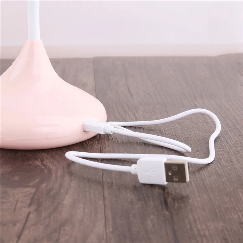 Портативный Гибкая светодио дный настольная лампа USB зарядка настольные лампы