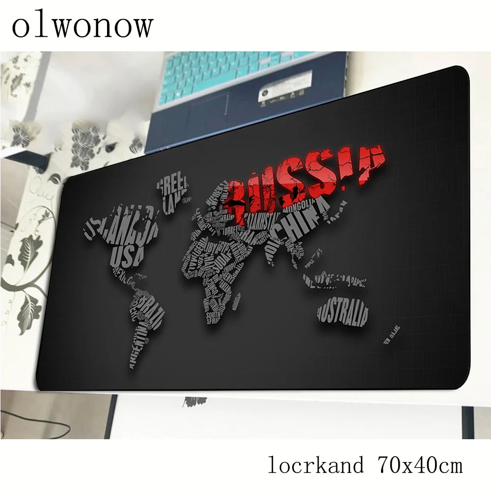 Коврик для мыши с картой мира 70x40 см Мультяшные коврики лучший игровой коврик