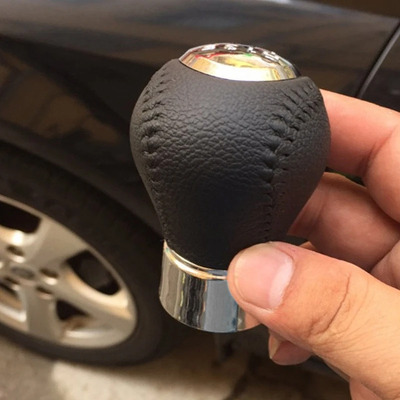 6 скоростей кожа хром ручная ручка переключения передач для Mazda 5 3 Рычажная