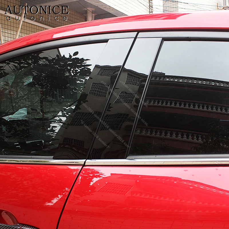 6 шт. блестящие окошки с зеркальным эффектом для Toyota Corolla 2014-2018 | Автомобильные