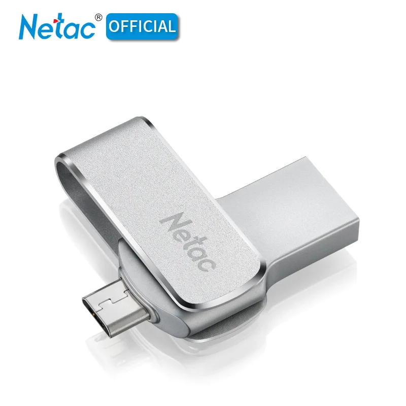 Netac U380 Micro USB Flash Drive 16GB 32GB 64GB OTG Android 3.0 Disk Sliver 16 32 64 GB SB3.0 Aluninum Alloy PenDrive | Компьютеры и