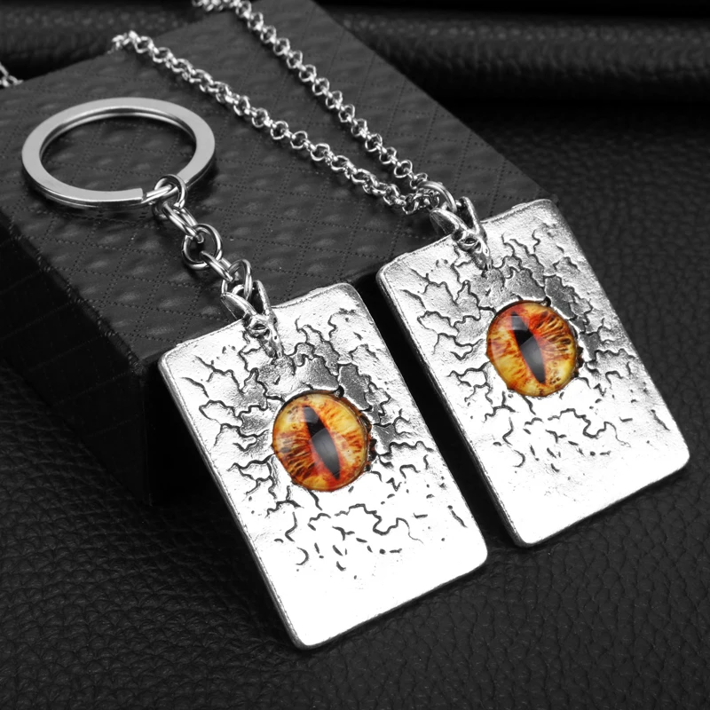 Ожерелье с трещинами глаз Саурона для мужчин и женщин колье-чокер в стиле панк