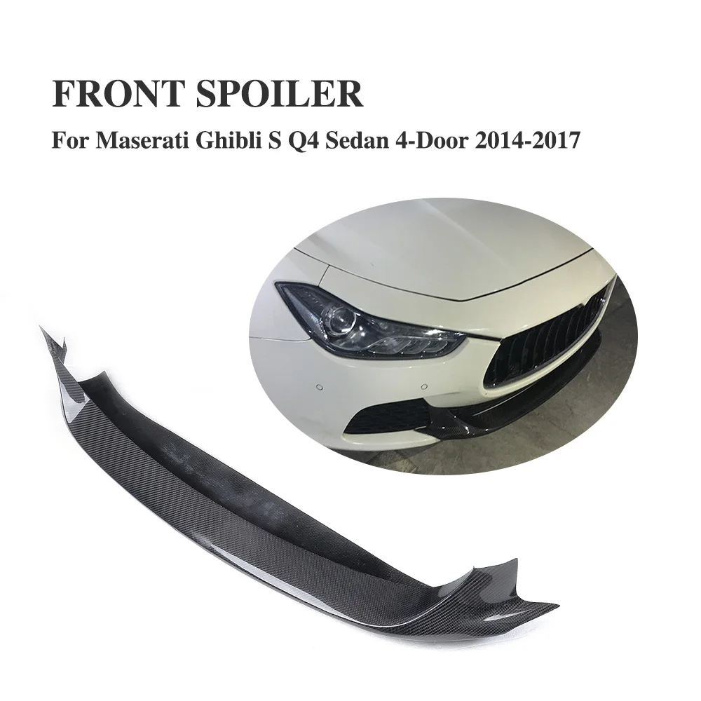 Углеродное волокно бампер передний для Maserati Ghibli седан 4-двери 2014-2017 авто спойлер