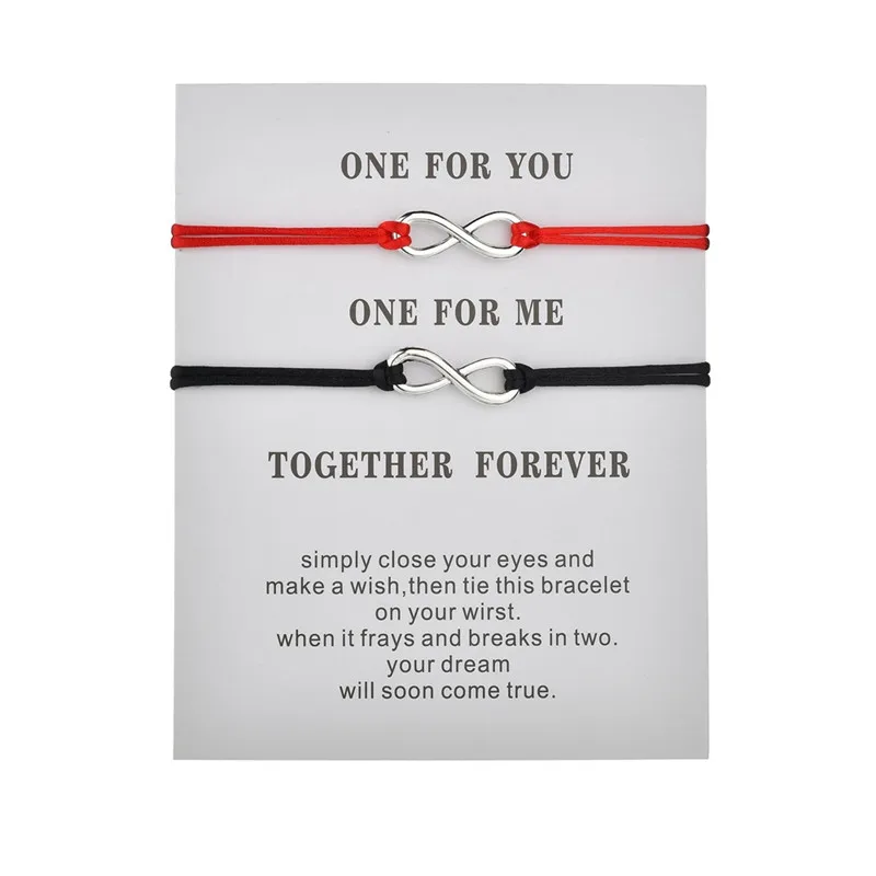 Браслет веревочный с 8 надписями для мужчин и женщин цветной браслет ручной