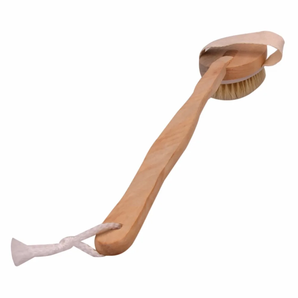 1 шт. деревянная щетка с натуральной Кабановой щетиной и длинной ручкой|Банные