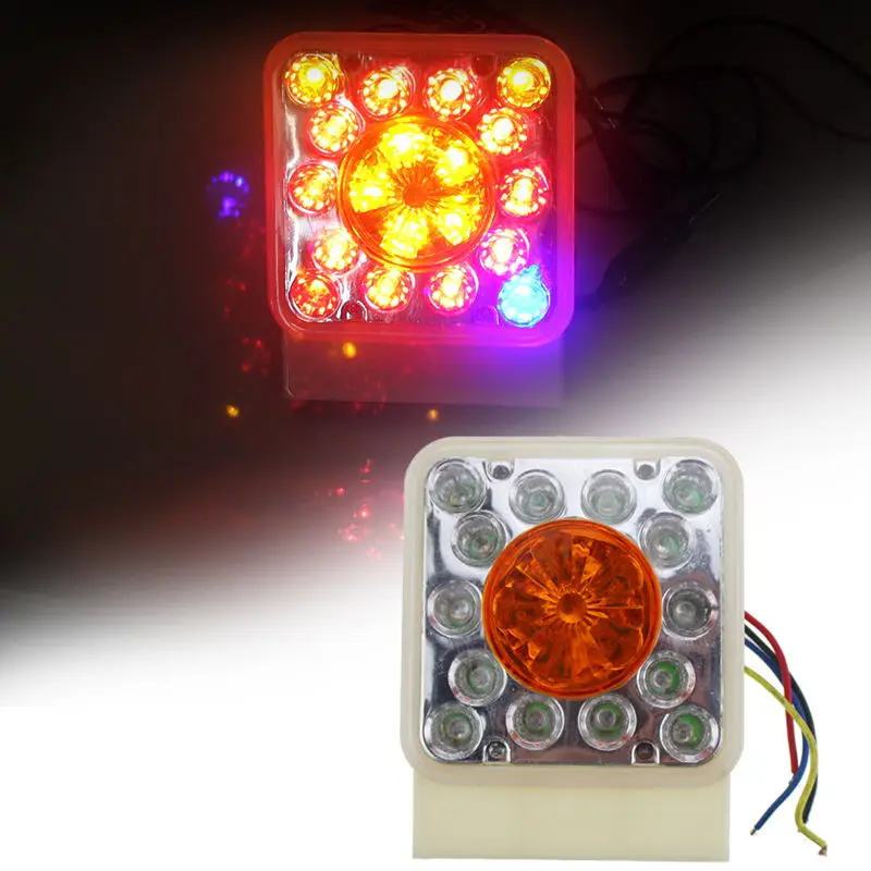 

2Pcs 20LED Truck Side Lamp Red Yellow Blue Side Marker Lights for 12V Truck Trailer Lorry Van