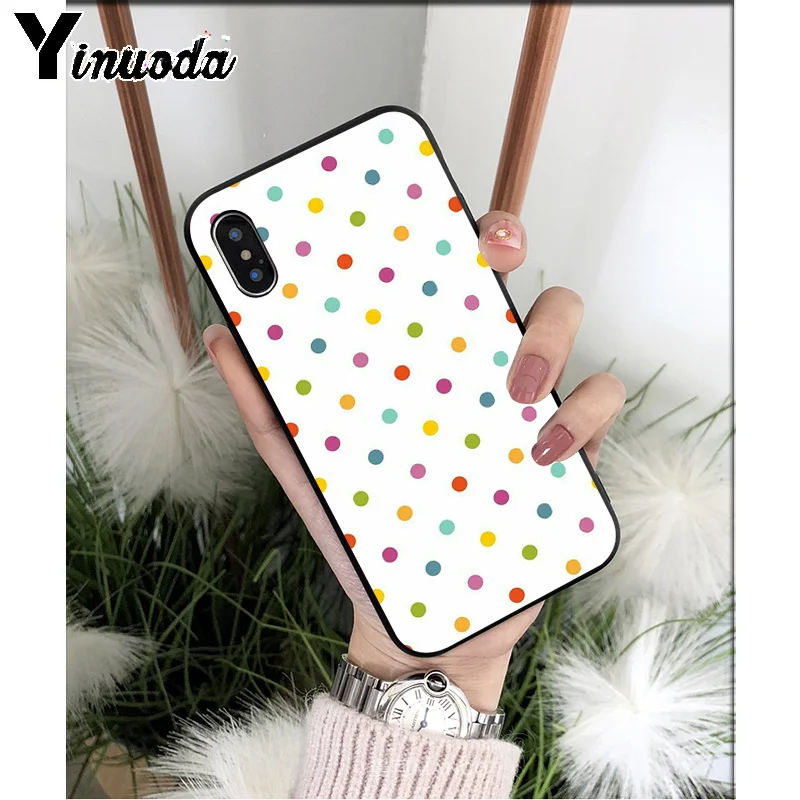Мягкий силиконовый чехол Yinuoda в горошек для Apple iPhone 8 7 6 6S Plus X XS MAX 5 5S SE XR|Бамперы| |