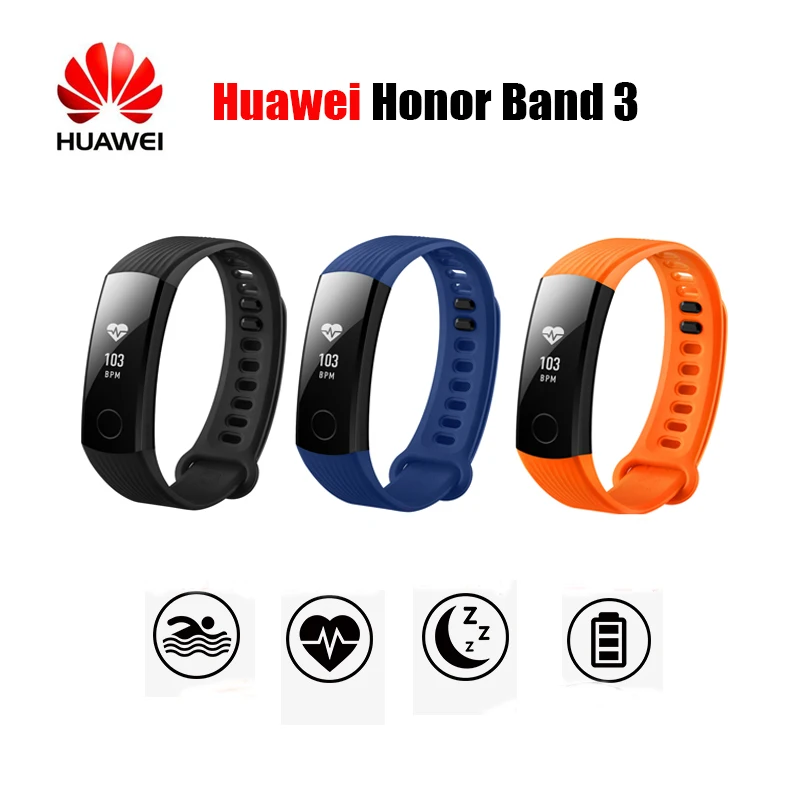 Оригинальный huawei Honor Band 3 Smart мониторинг сердечного ритма в реальном времени 50