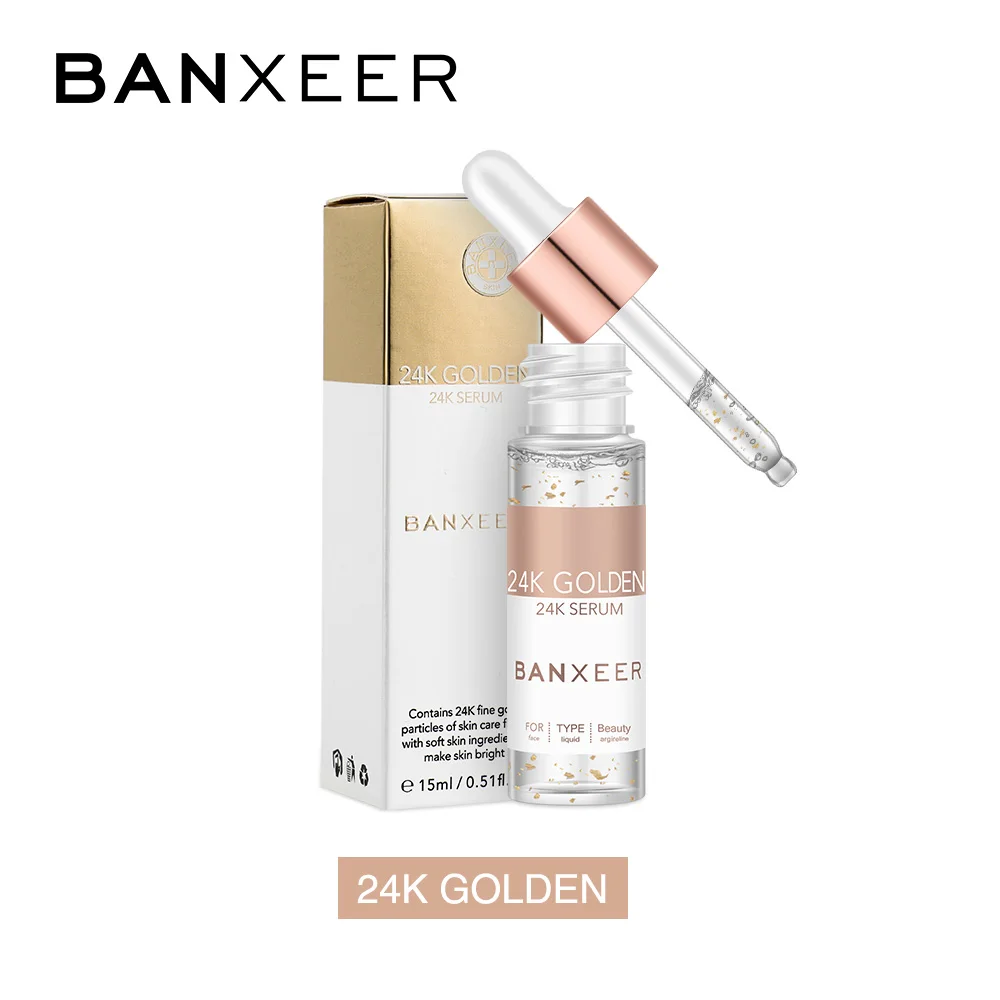 Whitening Serum BANXEER жидкая Увлажняющая сыворотка для лица с гиалуроновой кислотой, золото, 24 K, отбеливающая, выцветает, веснушки, растение, против старения, против морщин, уход за кожей - Вес нетто: Whitening Serum