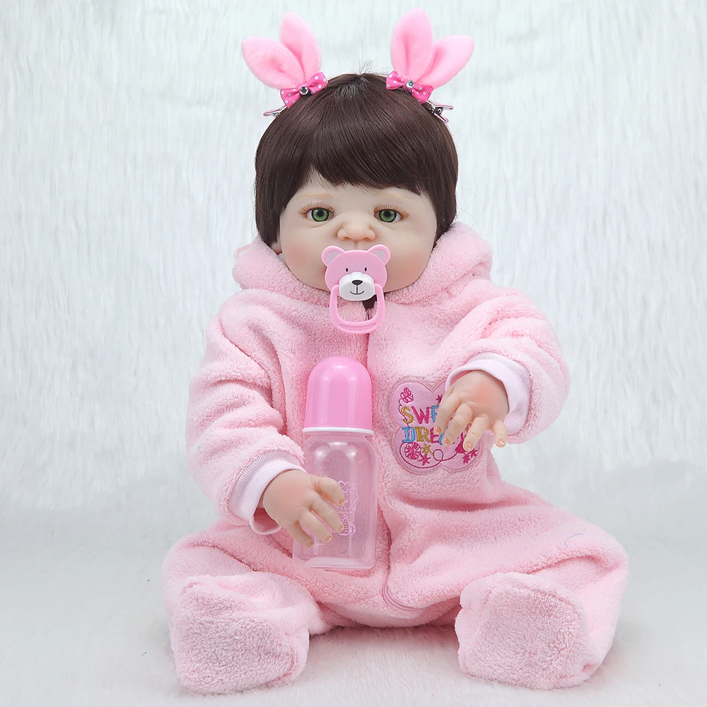Реалистичный силиконовый новорожденный младенец Forrsdor 55 см с розовой сиамской
