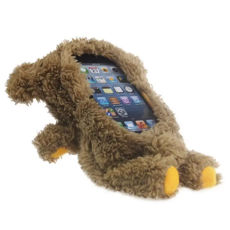 Hot Brand New Winter Warm Lovely 3D Teddy Bear Doll Toy Plush Soft phone Cover For Iphone 6 4.7" 5.5" 4s 5s coverring Phone Case |