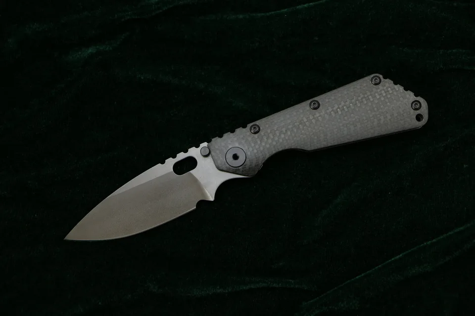 Black blade LOVOCOO SMF складной нож D2 лезвие TC4 титановая CF ручка медная шайба кухня на открытом воздухе кемпинг полезные Фруктовые Ножи EDC инструменты - Цвет: Black blade