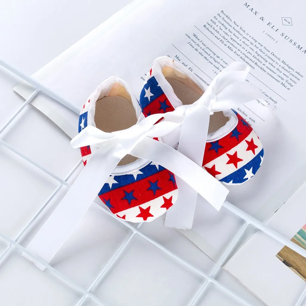 Комплект одежды для маленьких девочек 4 июля: платье со звездами + повязка на