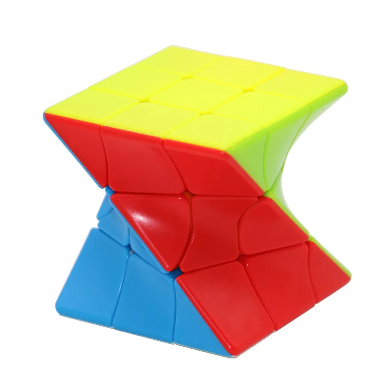 Fanxin 3x3 кручение волшебный куб цветной витой куб головоломка игрушка без наклеек Пазлы красочные Развивающие игрушки для детей