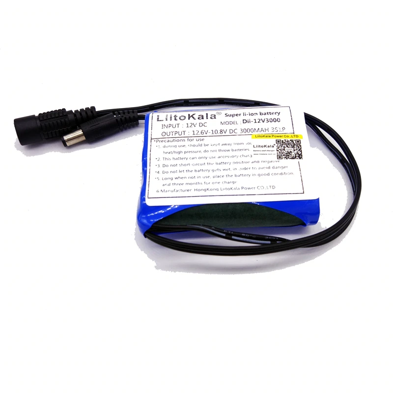 Liitokala Новый 12V 3000mAh литий-ионный 3Ah Аккумулятор для камеры + 12 6 V 1A зарядное