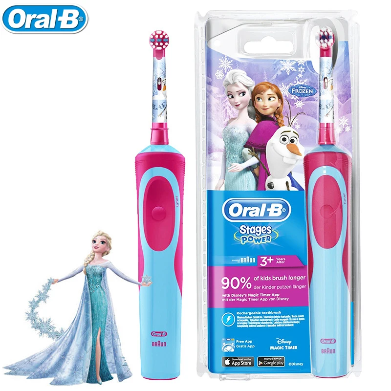 

Водонепроницаемая аккумуляторная электрическая зубная щетка Oral B для детей в возрасте от 3 лет