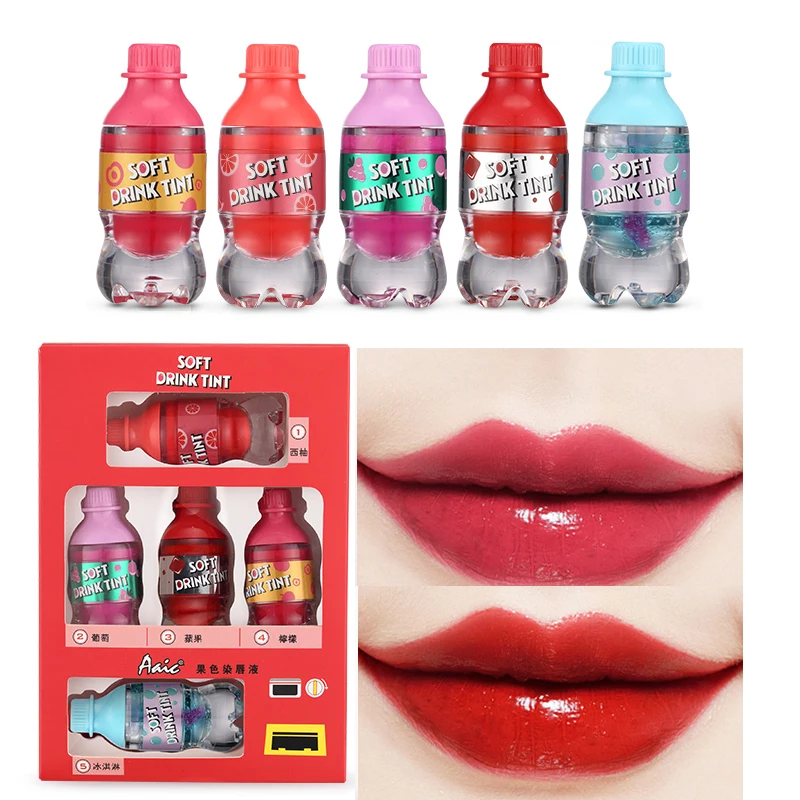 Aaic Fruity dye lip gloss fizzy drink soda permanent moisturizer hard to fade honey lipstick | Красота и здоровье