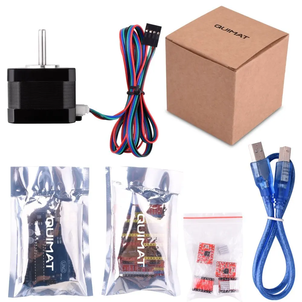 Miroad for Arduino CNC Kit with Stepping Motor Shield V3.0 + UNO R3 4 PCS A4988 Driver Nema 17 QD06C | Электроника