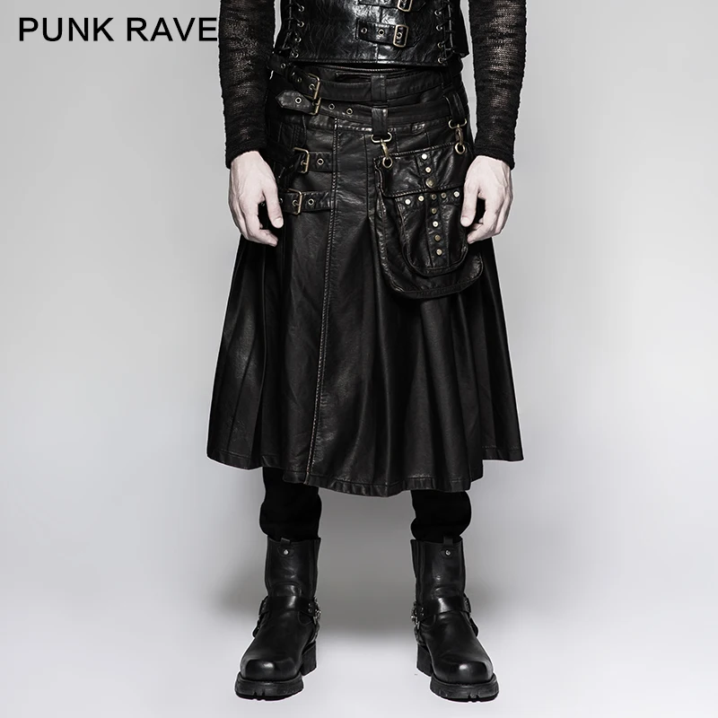 Новинка панк Рейв рок тяжелый металл черная Готическая кожаная винтажная