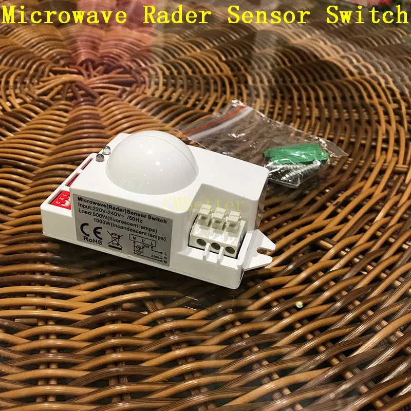 Новый микроволновый умный датчик движения световой радар переключатель