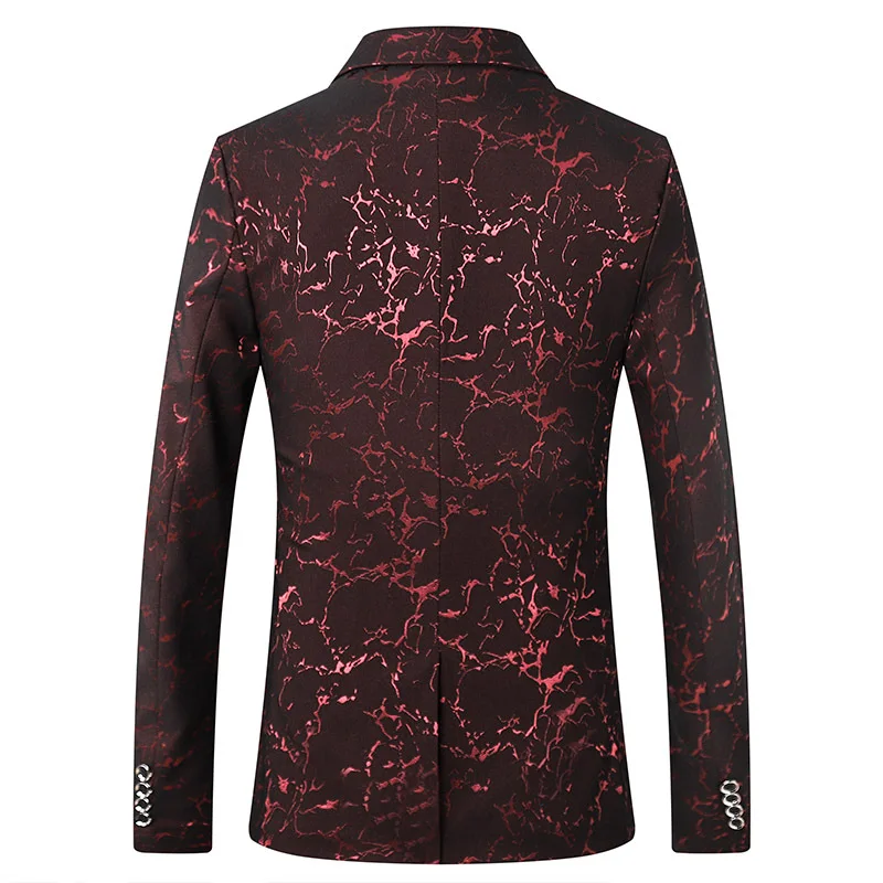 

Traje Hombre 2019 Men's Printed Fashion Blazer Ternos Slim Fit Masculinos Blazer Masculino Plus Size S-5XL