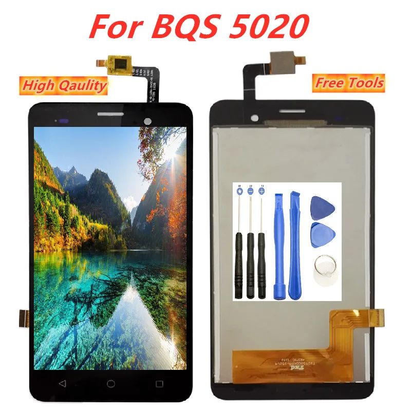 100% новый качественный ЖК дисплей с сенсорным экраном в сборе для BQ 5020 Strike SE BQS BQ5020