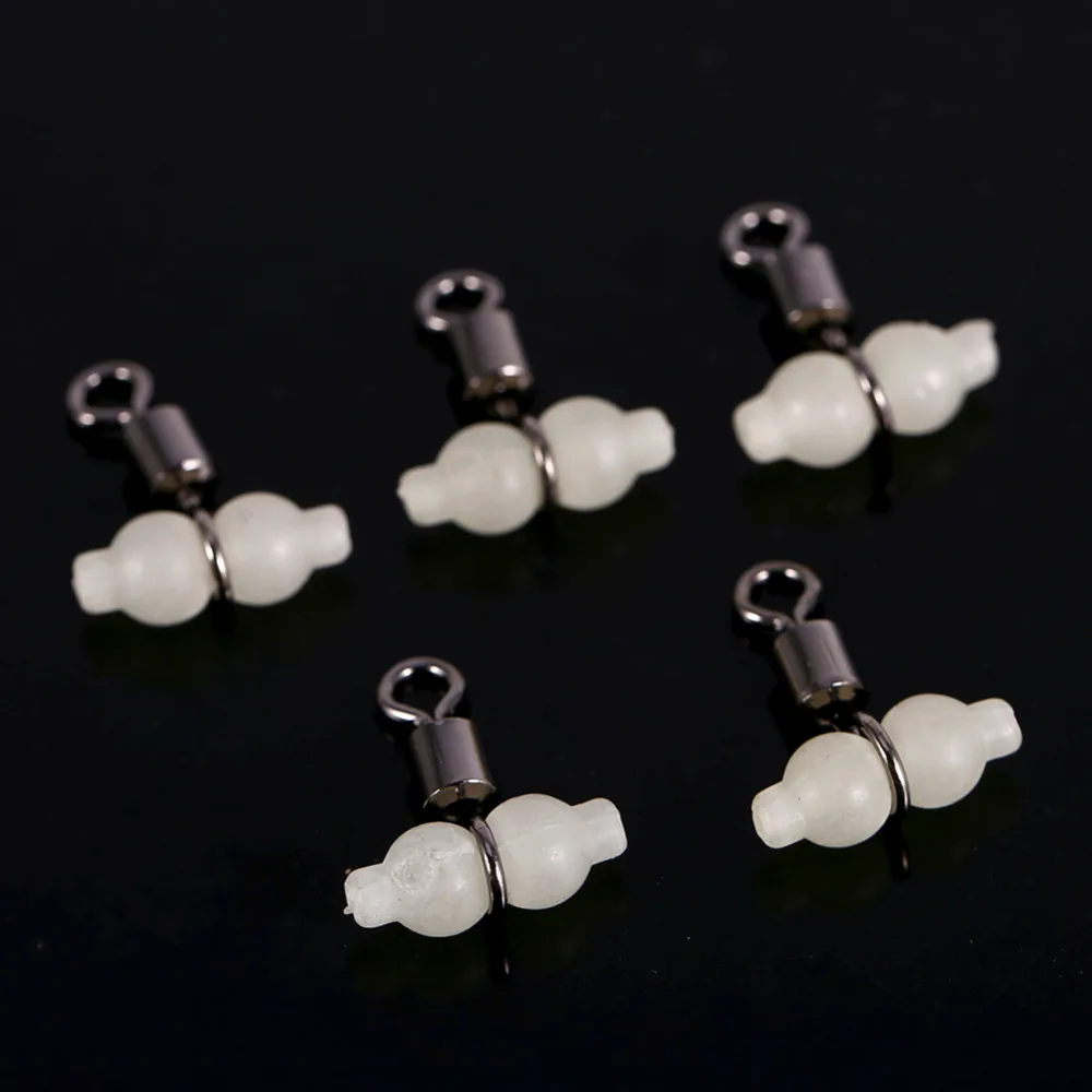 30 шт 2 #4 # светящиеся рыболовные Вертлюги роликовых вертлюгов крюк разъемы