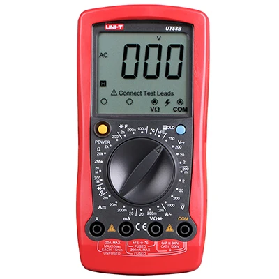 UNI T UT58B Электрический цифровой AC DC мультиметр напряжение тока темп Ом|multimeter ohms|dc to