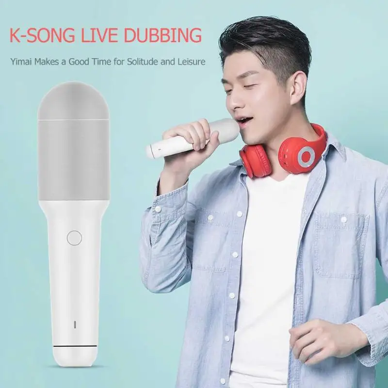 Xiaomi YMI Bluetooth Встроенный караоке микрофон беспроводной ручной Aux type-C портативный микрофон для семейного сбора прямая трансляция