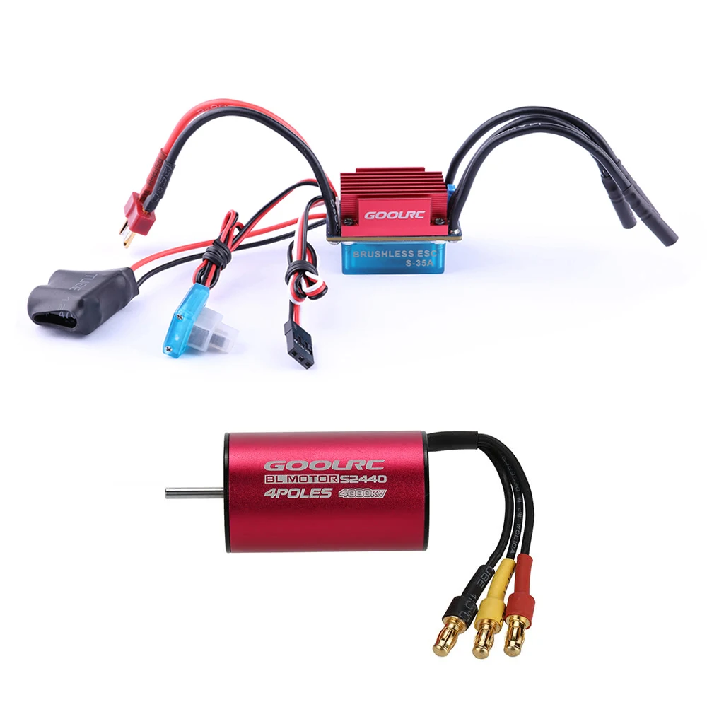GoolRC S2440 4000KV бесщеточный мотор и 35A бесщеточный ESC комбо набор для 1/14 1/16 RC автомобиль грузовик