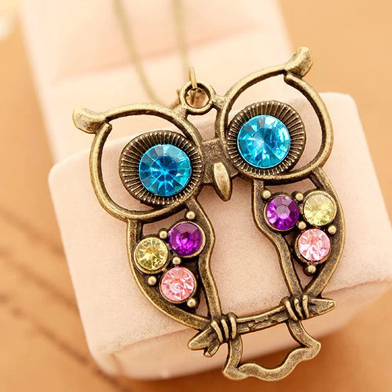 Женское винтажное ожерелье X15 с подвеской в виде совы высокое качество опт|long