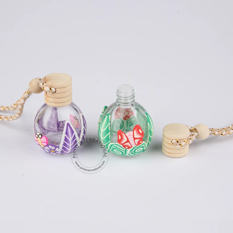New Arrival 15ml Clear Glass Perfume Bottle With Rope 1/2oz Flower And Butterfly Design Bottles Multi-color Randomly | Красота и