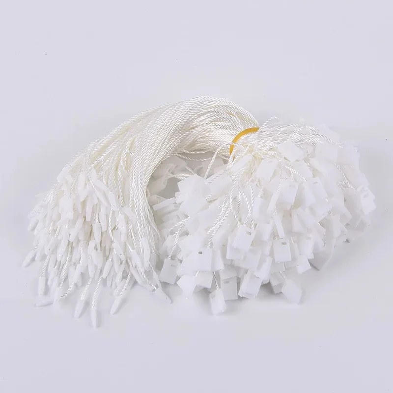 C01 White 100 шт. веревка для бирки одежды 32 цвета шнуры полиэфирные Висячие таблетки для одежды сумки бирки карты, DIY Одежда этикетки аксессуары - Цвет: C01 White