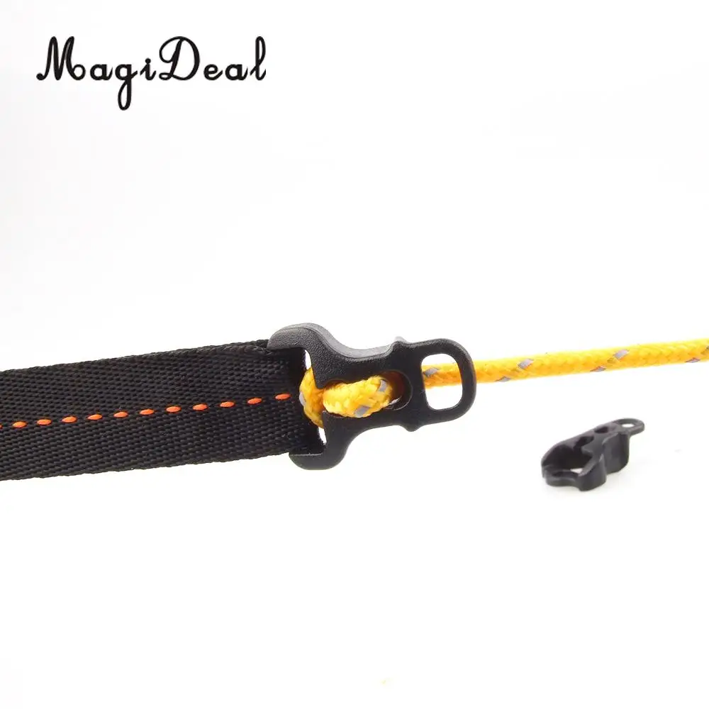 MagiDeal 10 шт. черный пластиковый кемпинговый тент палатка Guyline бегун шнур веревка натяжитель Открытый походный рюкзак оборудование аксессуар